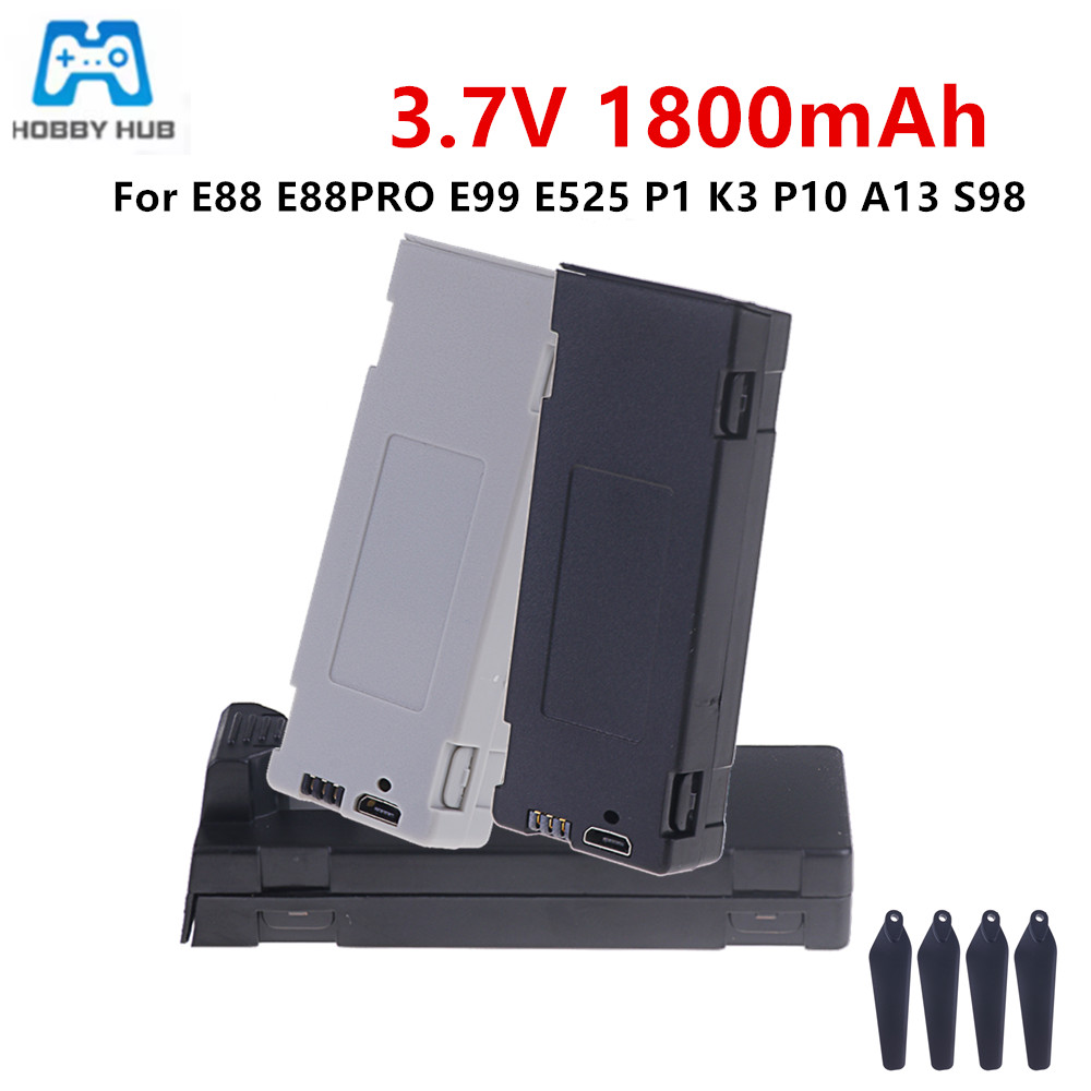 Drone Rc Pro - For E88 Battery Rechargeable Battery 3.7V