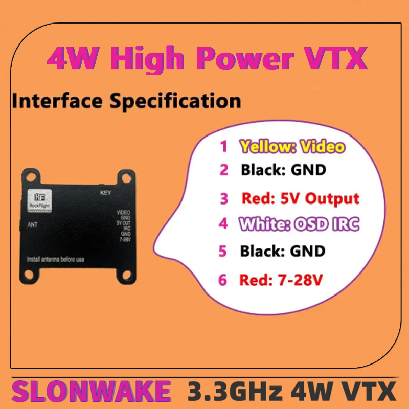 SLONWAKE FPV 3.3G 16CH 4000mW  - Drone Rc1 评论和价格