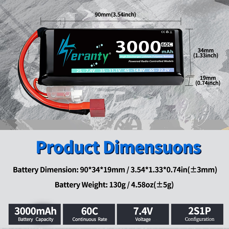 TERANTY 2S 3000mAh Lipo Batter - Drone Rcs 评论和价格