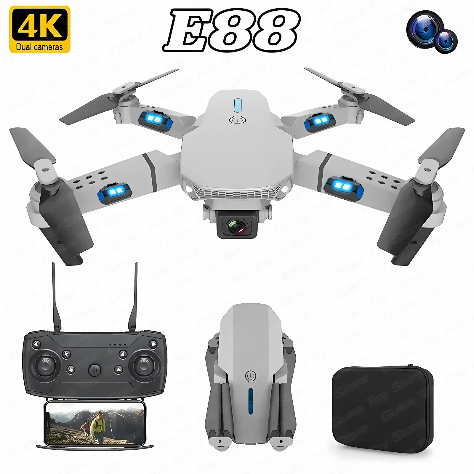 E88 Pro WIFI FPV Drone Wide An - Drone Rc Pro 评论和价格