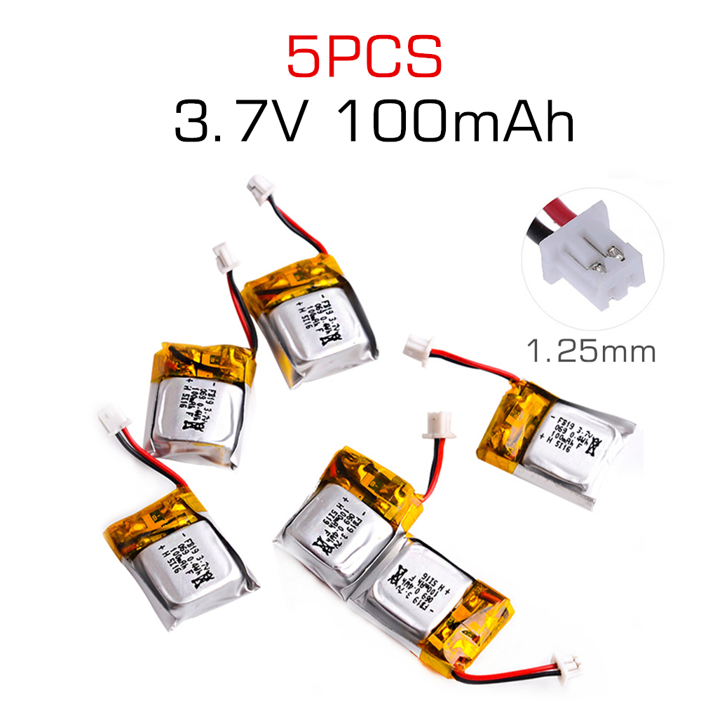 5 pcs 3.7V 100mAh Li-po Batter - Drone Fq777 Rc Quadcopter 评论和价格