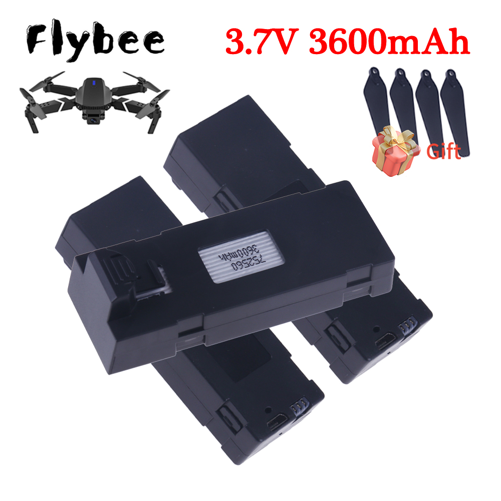 3.7V 3600mAh Upgrade E88 Batte - Drone Rc E99 K3 评论和价格