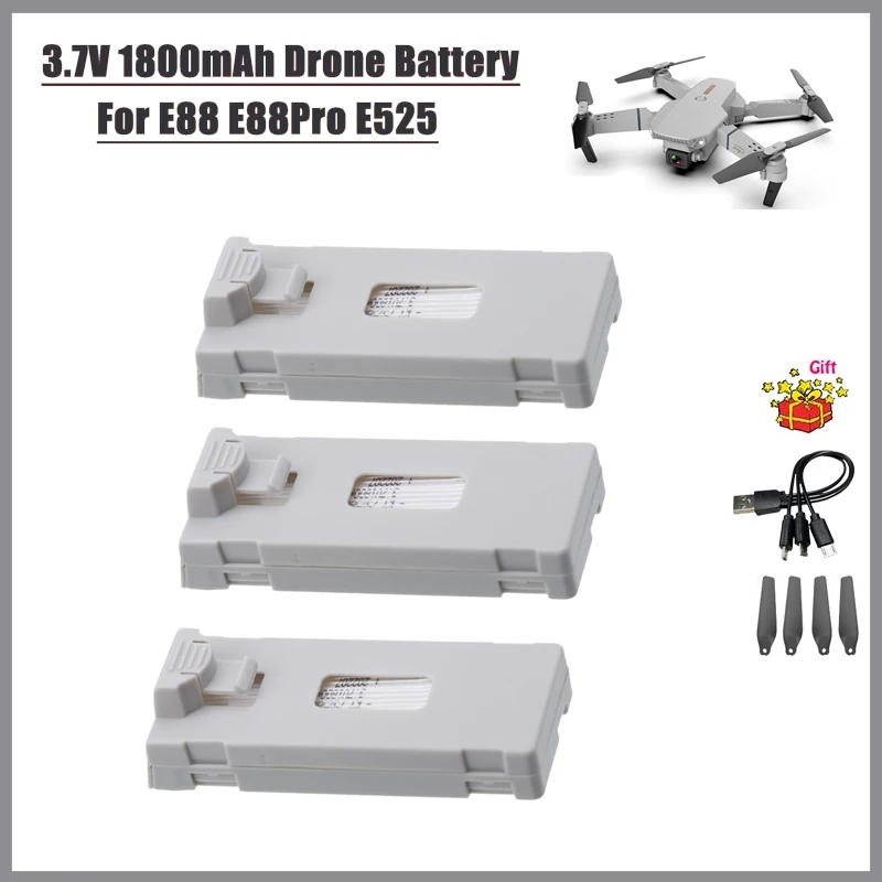 E88 Drone Battery 3.7V 1800mah - Drone Rc E99 K3 评论和价格